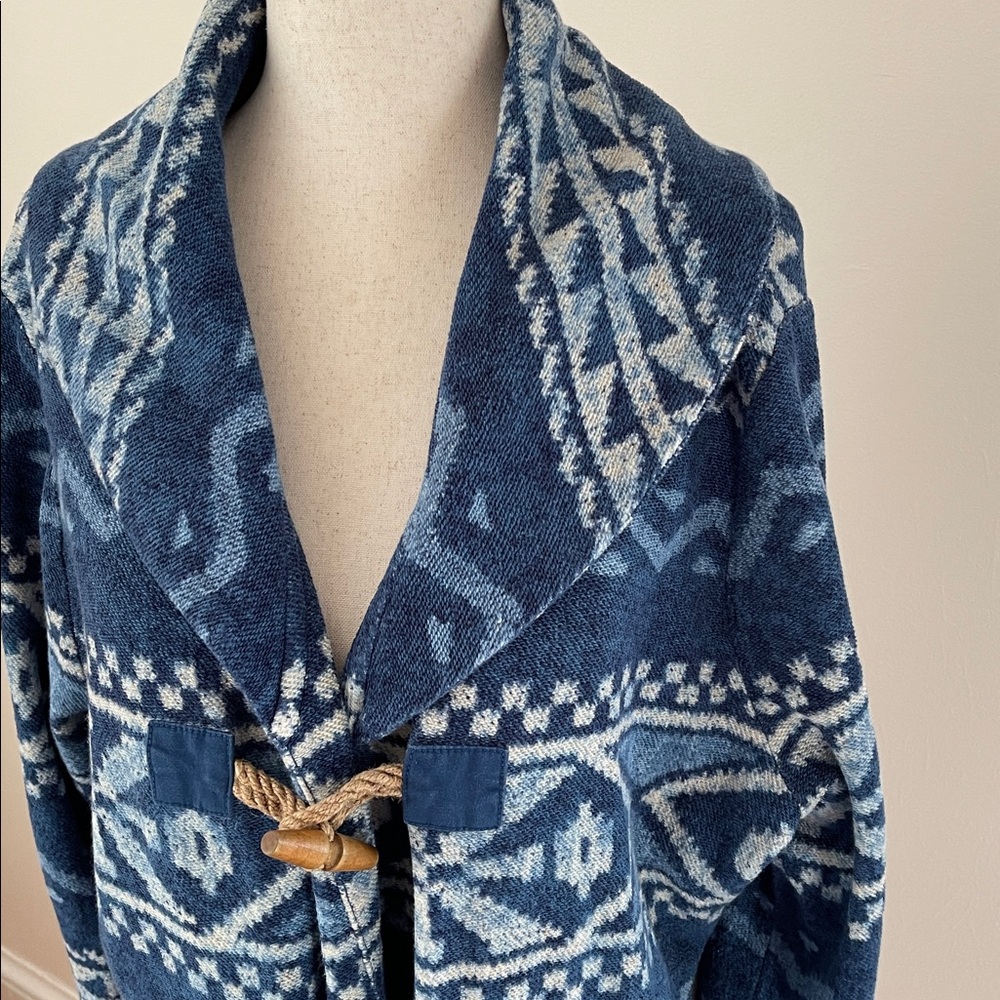 Blue Patterned Women's Jacket - Picture 2 of 7